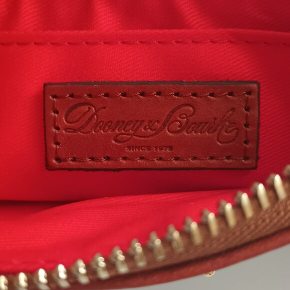 Dooney & Bourke Pebble Grain Wristlet Large Slim Brown Leather - Picture 7 of 9